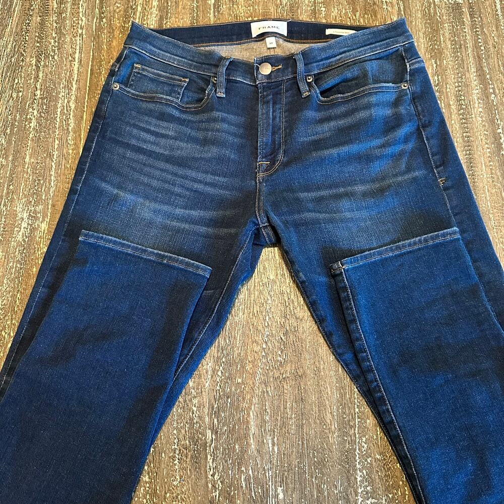 Frame L’Homme Slim Denim Jeans Dark Blue Wash Mens Size 32Wx32L